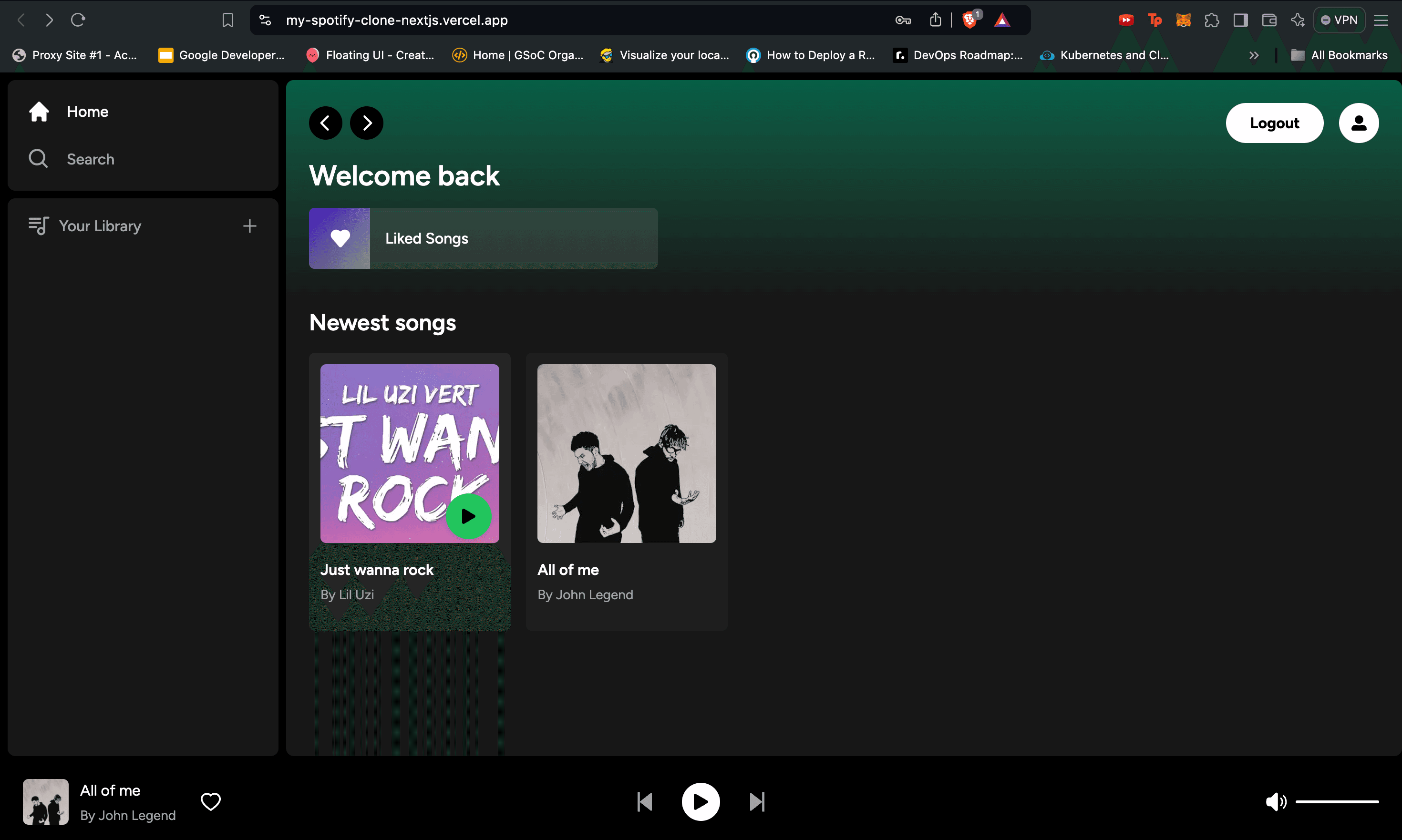 MySpotify Clone thumbnail image