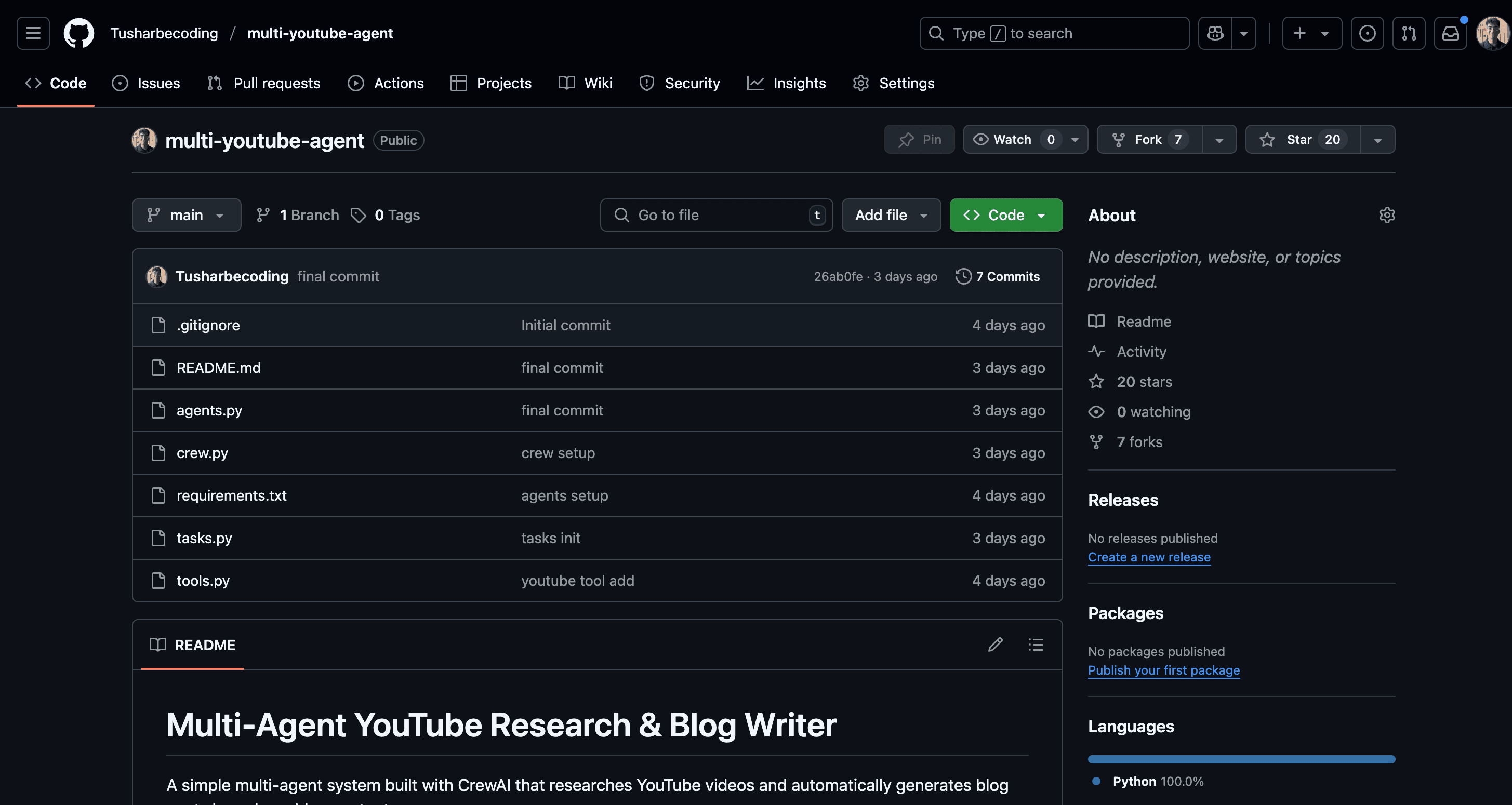 Multi Youtube Agent thumbnail image